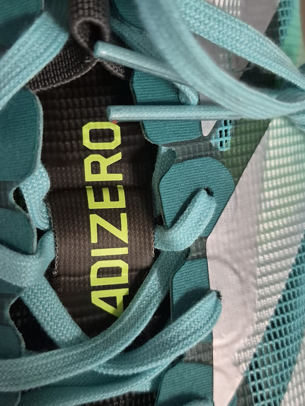Adidas Unisex Adizero Avanti XC Spikes, Flash Aqua/Zero Met/ Lucid Lemon - Picture 3 of 14